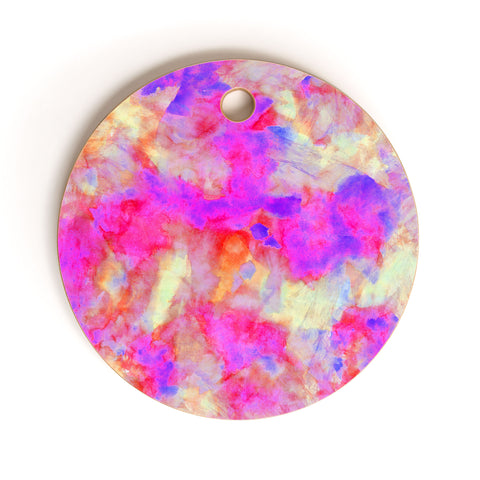 Amy Sia Electrify Pink Cutting Board Round