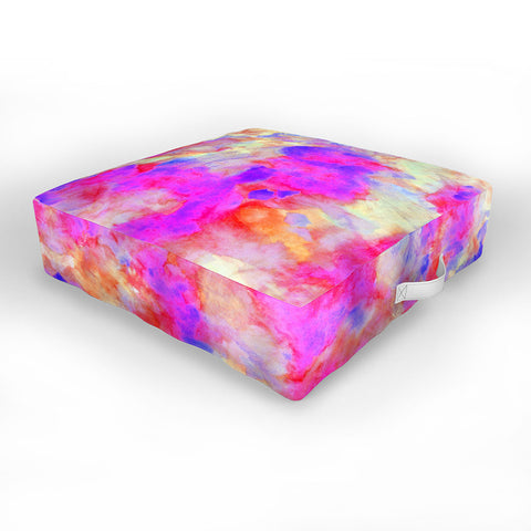 Amy Sia Electrify Pink Outdoor Floor Cushion