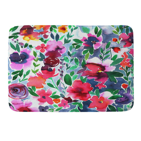 Amy Sia Evie Floral Memory Foam Bath Mat