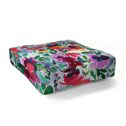 Amy Sia Evie Floral Floor Pillow Square