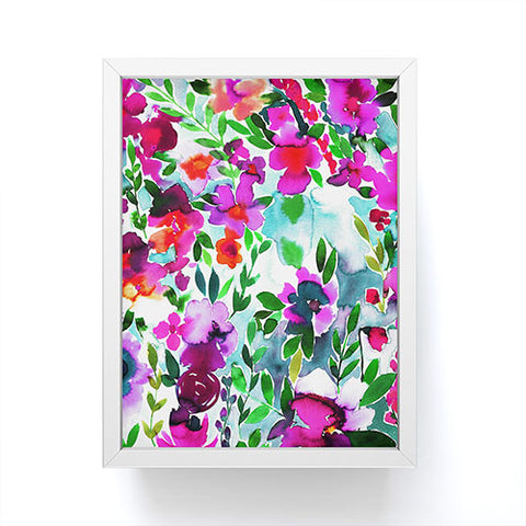 Amy Sia Evie Floral Magenta Framed Mini Art Print