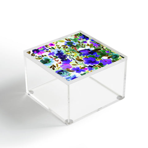 Amy Sia Evie Floral Olive Acrylic Box