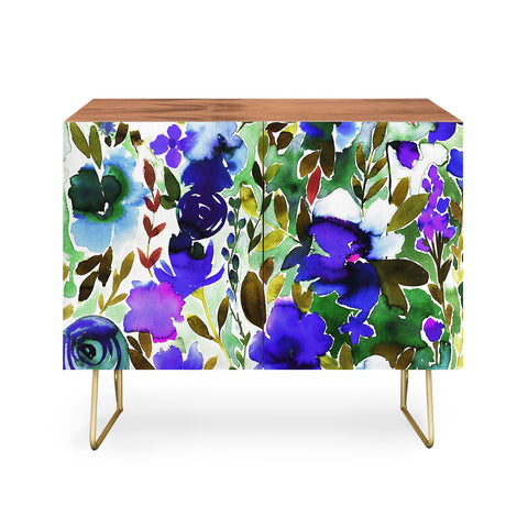 Amy Sia Evie Floral Olive Credenza