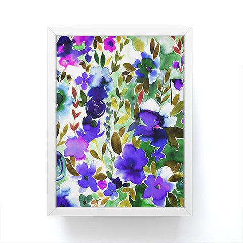Amy Sia Evie Floral Olive Framed Mini Art Print