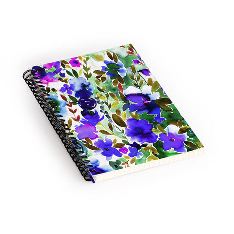 Amy Sia Evie Floral Olive Spiral Notebook
