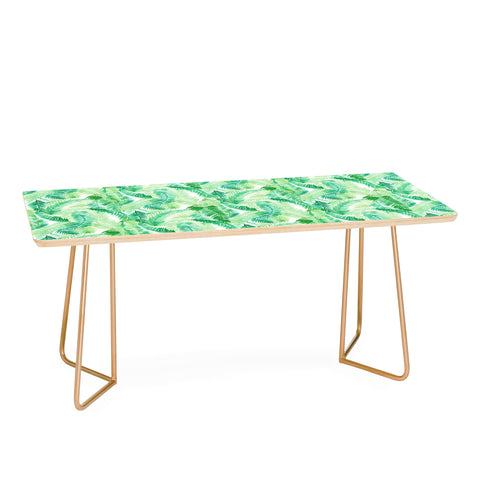 Amy Sia Fern Palm Green Coffee Table