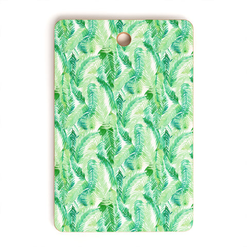 Amy Sia Fern Palm Green Cutting Board Rectangle