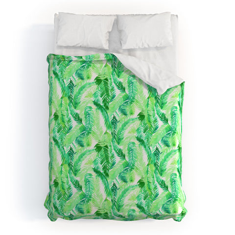 Amy Sia Fern Palm Green Duvet Cover