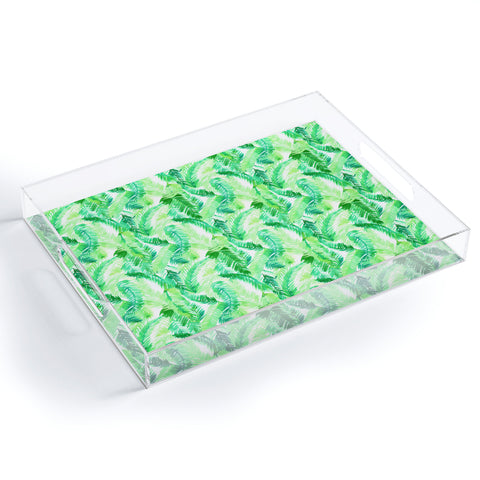 Amy Sia Fern Palm Green Acrylic Tray