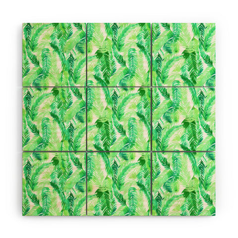 Amy Sia Fern Palm Green Wood Wall Mural