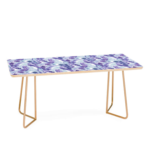 Amy Sia Fern Palm Purple Coffee Table