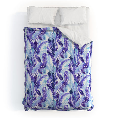 Amy Sia Fern Palm Purple Comforter