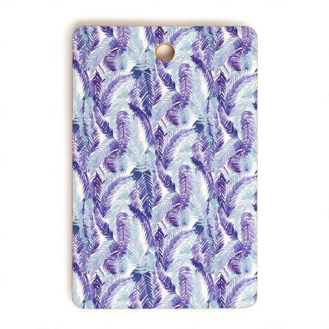 Amy Sia Fern Palm Purple Cutting Board Rectangle
