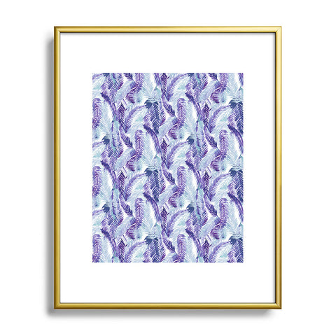 Amy Sia Fern Palm Purple Metal Framed Art Print