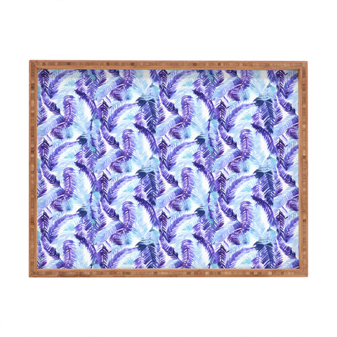 Amy Sia Fern Palm Purple Rectangular Tray