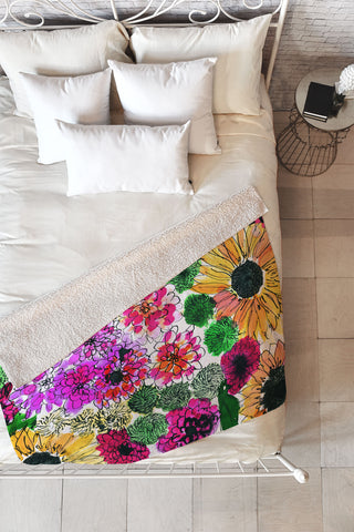 Amy Sia Fiore Fleece Throw Blanket