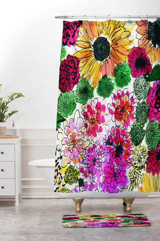Amy Sia Fiore Shower Curtain And Mat