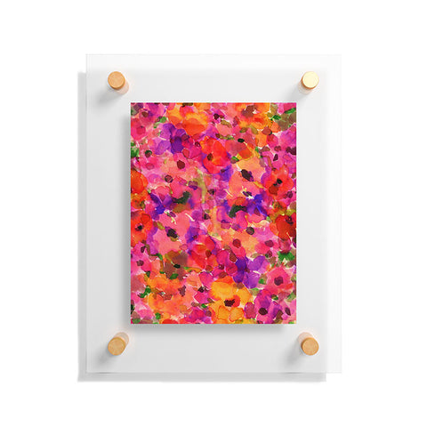 Amy Sia Fleur Rouge Floating Acrylic Print