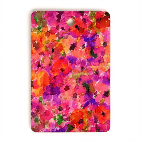 Amy Sia Fleur Rouge Cutting Board Rectangle