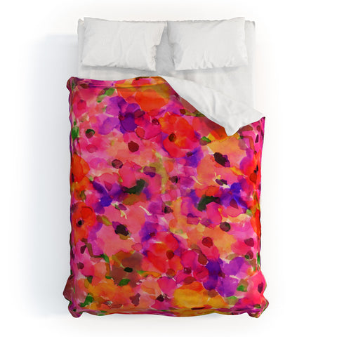 Amy Sia Fleur Rouge Duvet Cover