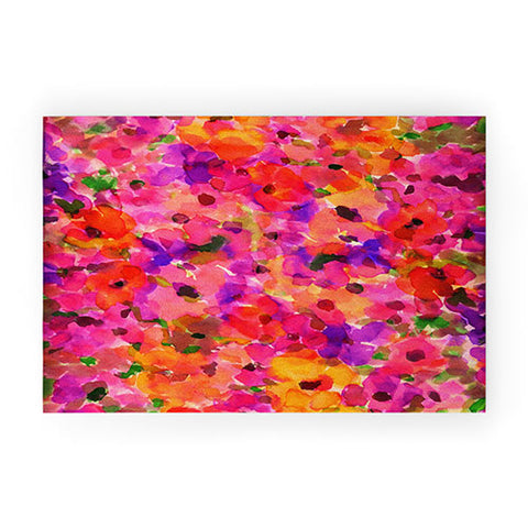 Amy Sia Fleur Rouge Welcome Mat