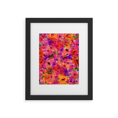 Amy Sia Fleur Rouge Framed Art Print