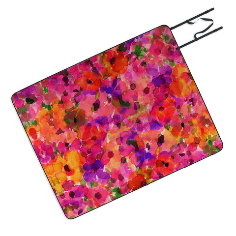 Amy Sia Fleur Rouge Picnic Blanket