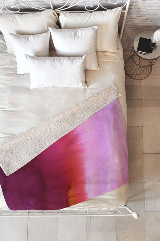 Amy Sia Flood Red Fleece Throw Blanket