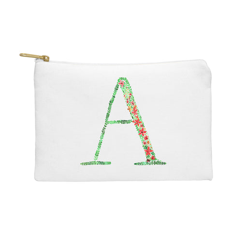 Amy Sia Floral Monogram Letter A Pouch