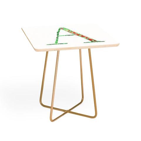 Amy Sia Floral Monogram Letter A Side Table