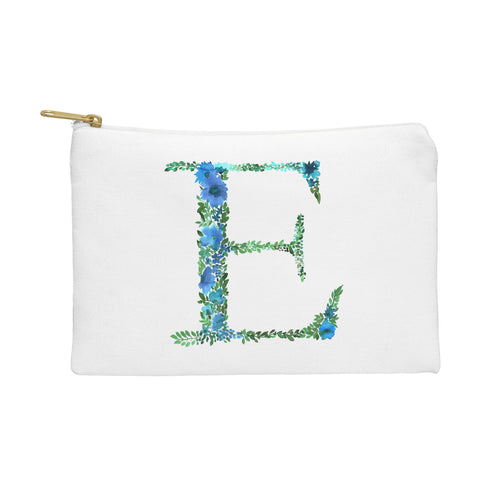 Amy Sia Floral Monogram Letter E Pouch
