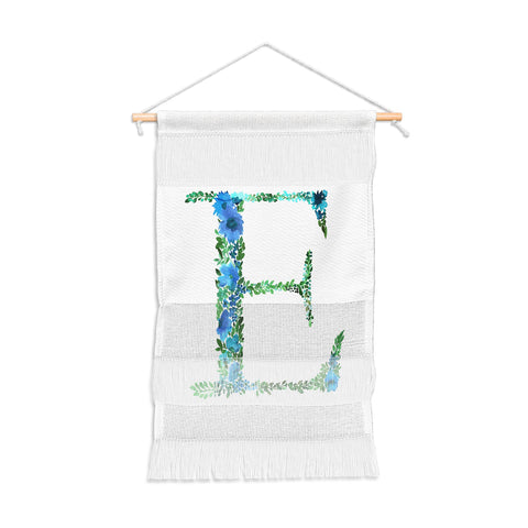 Amy Sia Floral Monogram Letter E Wall Hanging Portrait