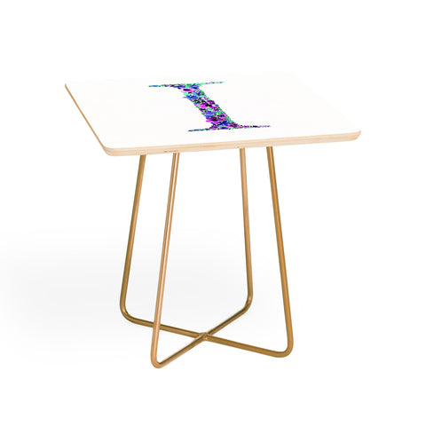 Amy Sia Floral Monogram Letter I Side Table