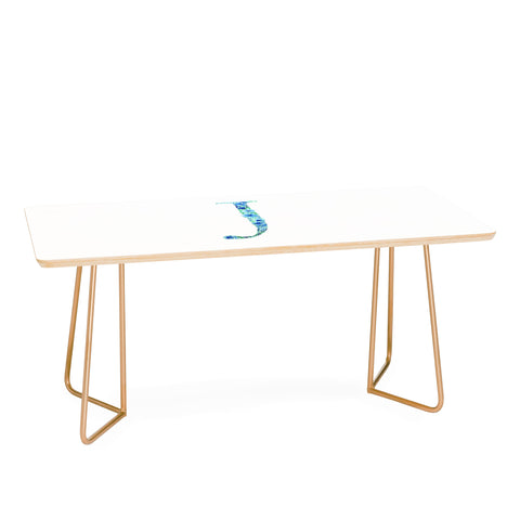 Amy Sia Floral Monogram Letter J Coffee Table