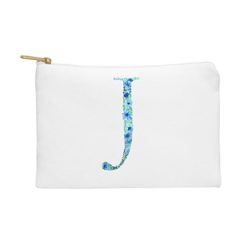 Amy Sia Floral Monogram Letter J Pouch