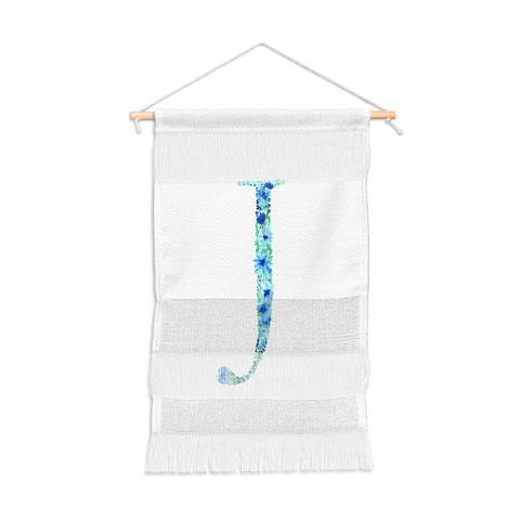 Amy Sia Floral Monogram Letter J Wall Hanging Portrait