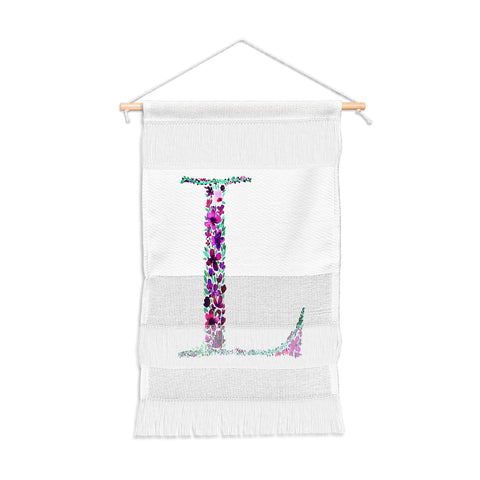 Amy Sia Floral Monogram Letter L Wall Hanging Portrait