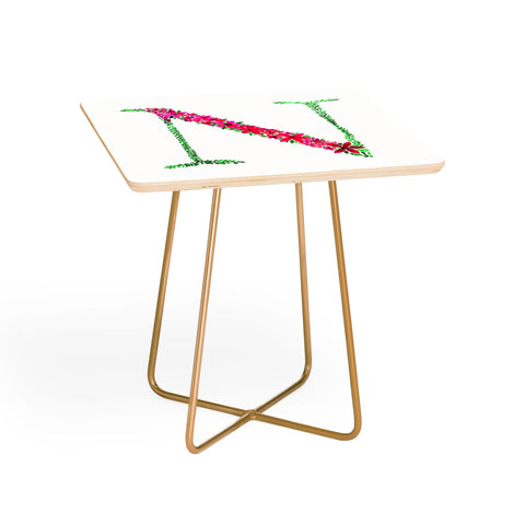Amy Sia Floral Monogram Letter N Side Table