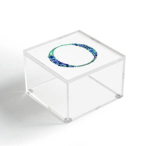Amy Sia Floral Monogram Letter O Acrylic Box