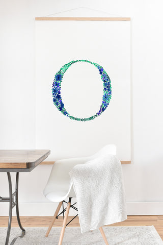 Amy Sia Floral Monogram Letter O Art Print And Hanger