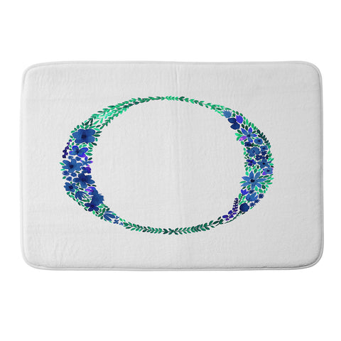 Amy Sia Floral Monogram Letter O Memory Foam Bath Mat