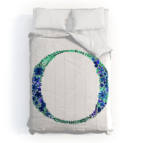 Amy Sia Floral Monogram Letter O Comforter