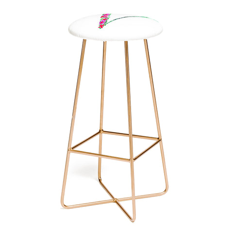 Amy Sia Floral Monogram Letter V Bar Stool