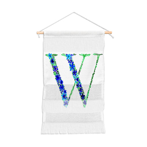 Amy Sia Floral Monogram Letter W Wall Hanging Portrait