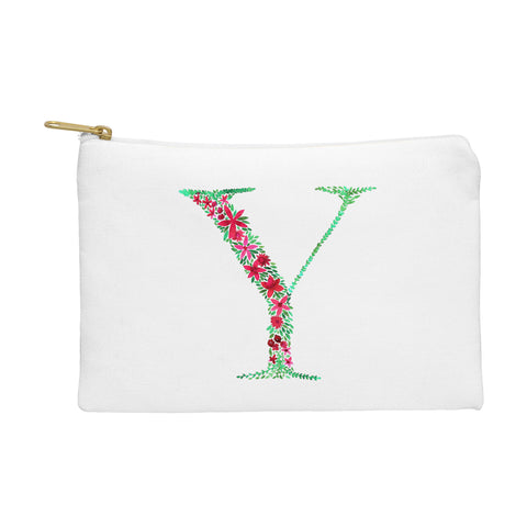 Amy Sia Floral Monogram Letter Y Pouch