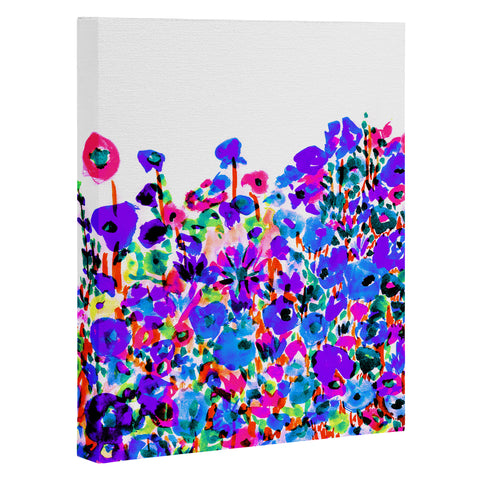 Amy Sia Flower Fields Blue Art Canvas