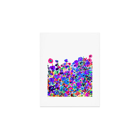 Amy Sia Flower Fields Blue Art Print