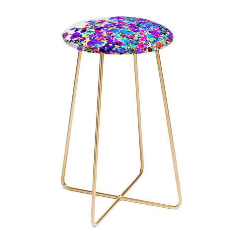 Amy Sia Flower Fields Blue Counter Stool