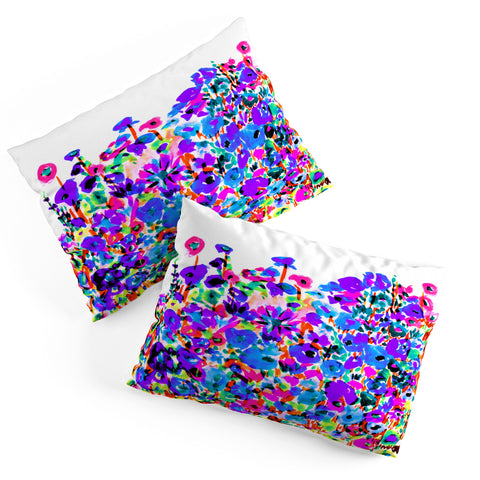 Amy Sia Flower Fields Blue Pillow Shams