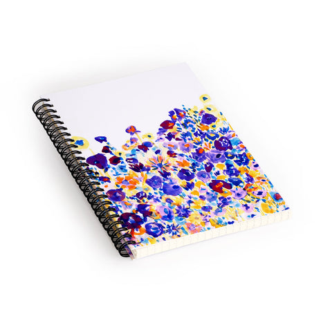 Amy Sia Flower Fields Cornflower Spiral Notebook